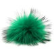 Lana Grossa Bont Pompon Finnraccoon | 108-smaragd/zwart
