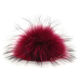 Lana Grossa Bont Pompon Finnraccoon | 113-aubergine/zwart