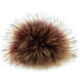Lana Grossa Bont Pompon Finnraccoon | 150-bordeaux/natuur