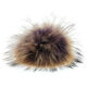 Lana Grossa Bont Pompon Finnraccoon | 140-paars/bruin