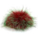 Lana Grossa Bont Pompon Finnraccoon | 146-rood/groen/zwart