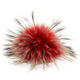 Lana Grossa Bont Pompon Finnraccoon | 508-rood/grijs