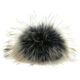 Lana Grossa Bont Pompon Finnraccoon | 129-zwart/beige