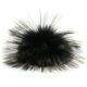 Lana Grossa Bont Pompon Finnraccoon | 130-zwart/grijs