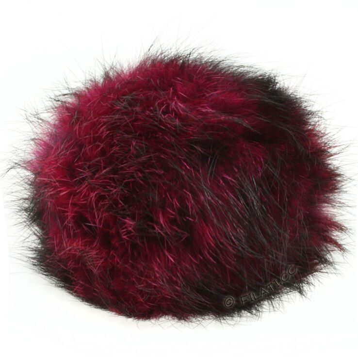 Lana Grossa Bont Pompon Vos Bicolor | 301-felroze/zwart