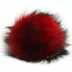 Lana Grossa Bont Pompon Vos Bicolor | 306-rood/zwart