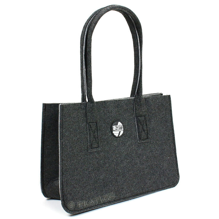Lana Grossa XL-Shopping bag | 01-antraciet/grijs