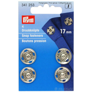Drukknoppen 17mm 