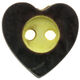 Union Knopf Knop beierse hart 2-gaats 12mm | 22-donker bruin/geel