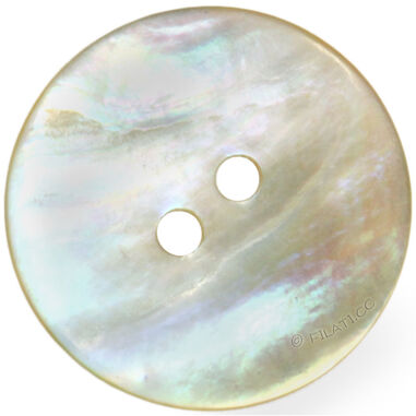 Knoop 2-gaats parelmoer 15mm