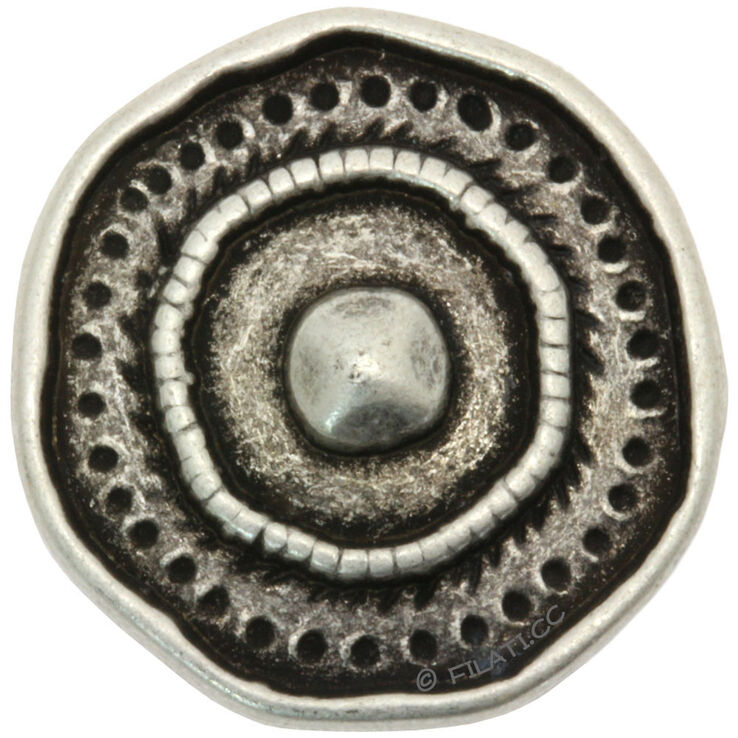 Union Knopf Metalen knop met oogje 20mm | 83-zilver