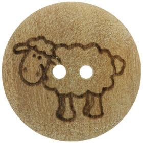 Lana Grossa Kinderen knop hout 2-gaats 15mm