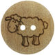 Union Knopf Kinderen knop hout 2-gaats 15mm | 903-Schaap motief