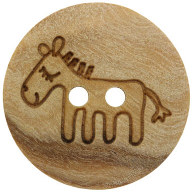 Kinderen knop hout 2-gaats 15mm