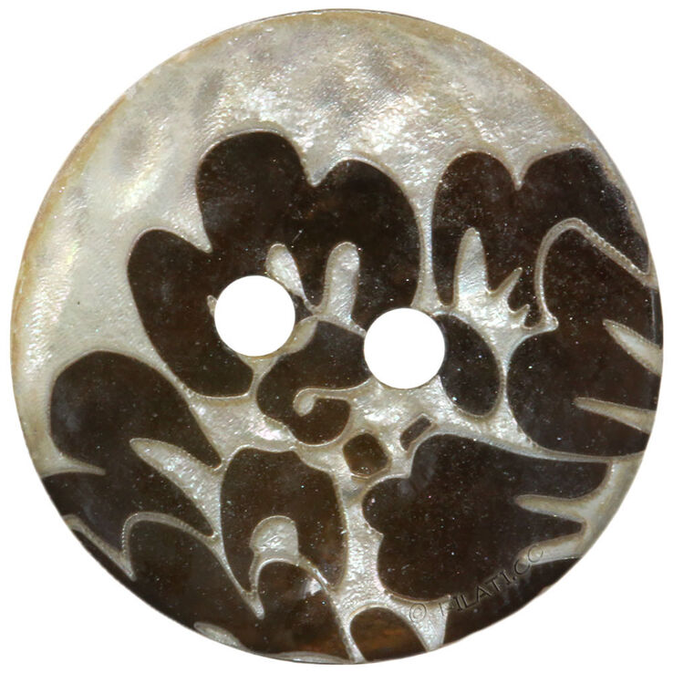 Lana Grossa UNION KNOPF 452665/18mm | 20-zilver/bruin