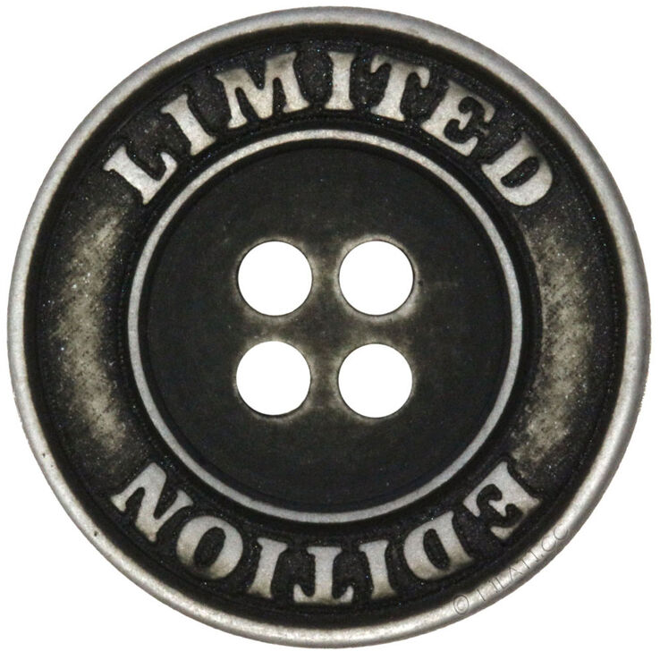 Union Knopf Knop 4-gaats 15mm | 7882-donker grijs/zilver