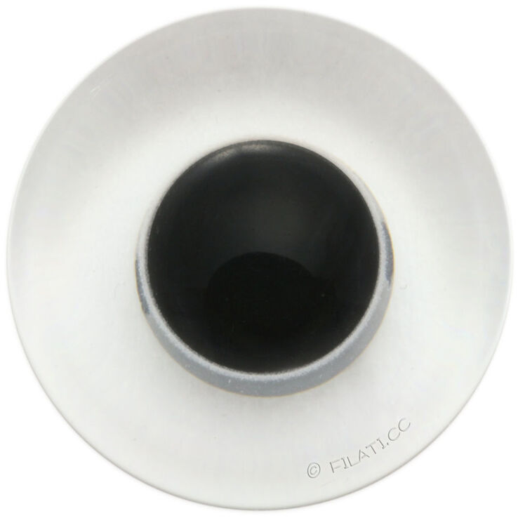 Union Knopf Teddy oog 18mm | 10-doorzichtig/zwart