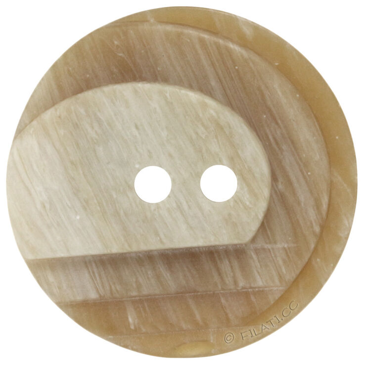 Union Knopf Knop 2-gaats 23mm | 16-bruinbeige