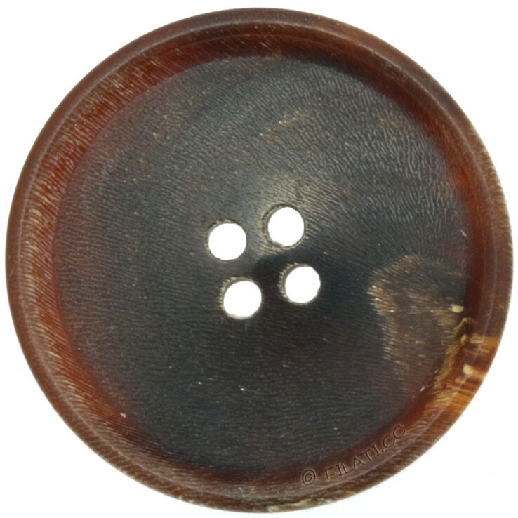 Union Knopf Dier hoorn knop 4-gaats 28mm | 22-donker bruin