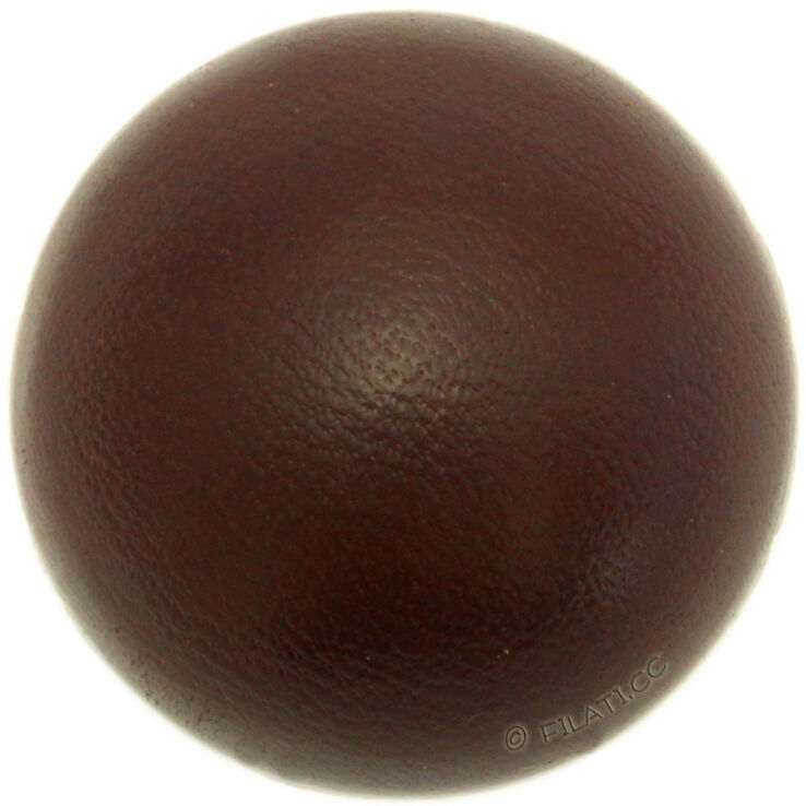 Union Knopf Knop met oogje leren 23mm | 22-donker bruin