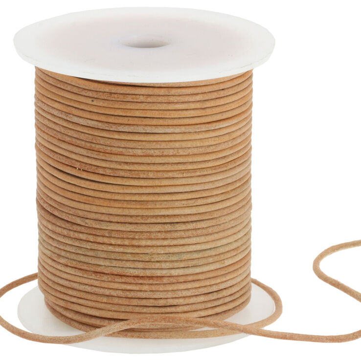 Union Knopf Leren rond lint 1233/120cm | 16-beige