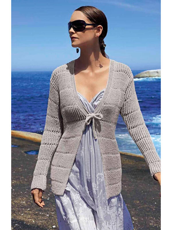 Lana Grossa VEST IN HALVE PATENTSTEEK-AJOURPATROON Elastico