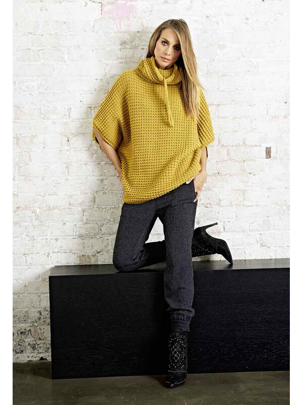 Lana Grossa PONCHO MET KOORDTUNNEL Bingo