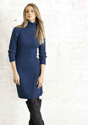 RAGLANJURK MET KABELSTREPEN Cool Wool Big van Lana Grossa