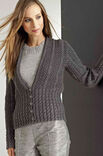 Lana Grossa VEST MET KABEL- EN AJOURPATROON Cool Wool