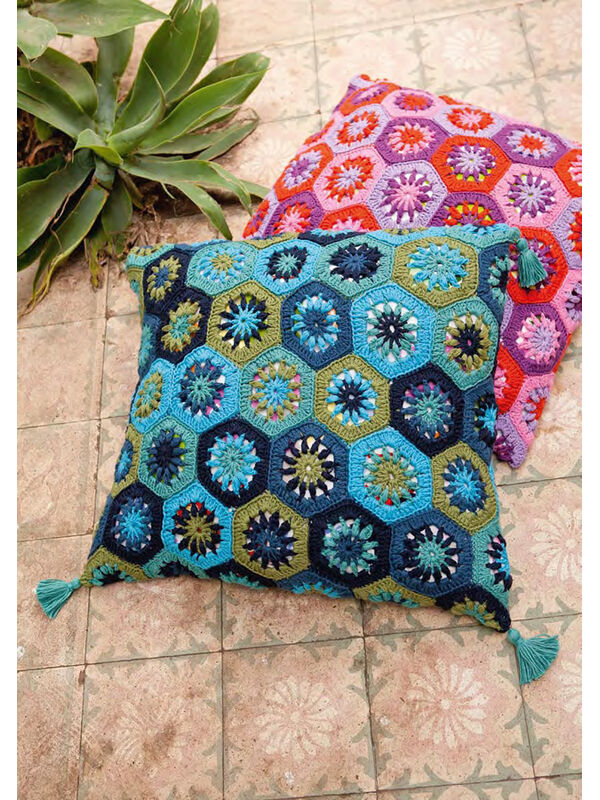 Lana Grossa TWEE PATCHWORKKUSSENS Organico