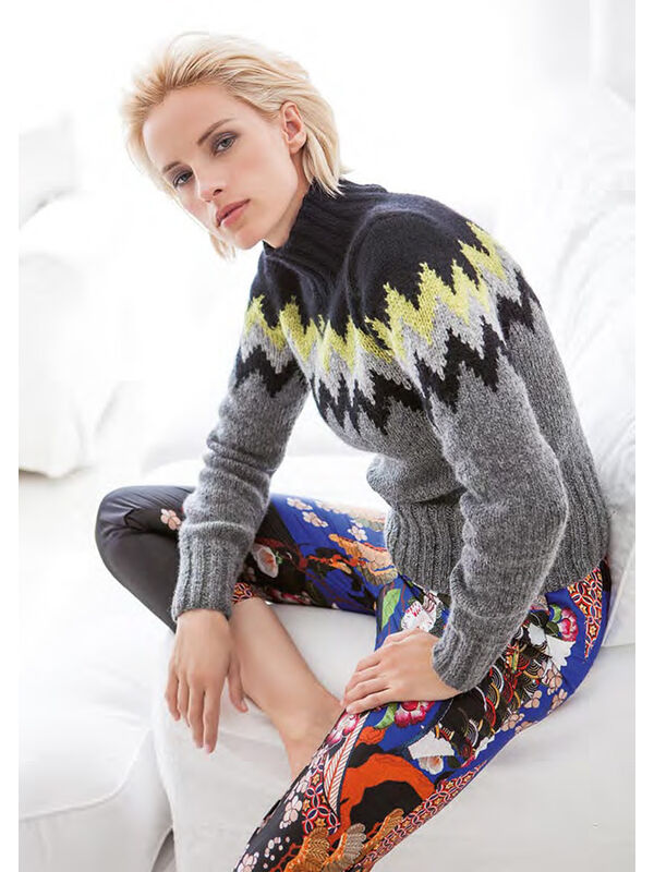 Lana Grossa TRUI MET JACQUARDPAS Alta Moda Alpaca