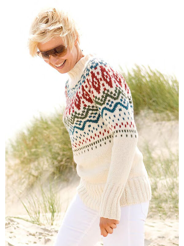 Lana Grossa JACQUARDTRUI MET RONDE PAS Alta Moda Alpaca