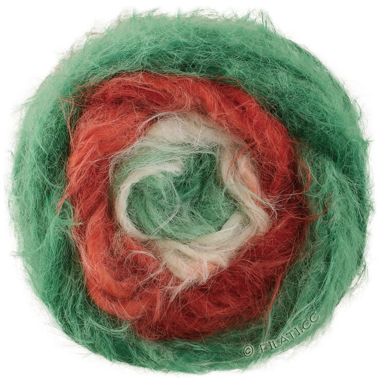 Lana Grossa BASTA MISTA (Christmas Edition) | 799-groen/wit/rood gestreept