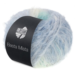 Lana Grossa BASTA MISTA | 116-ruwe witte/licht grijs/grijs blauw/witgroen/turkoois/mintturkoois