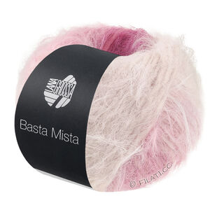 Lana Grossa BASTA MISTA | 123-rood violet/foksia/felroze/rose/ruwe witte/schelp