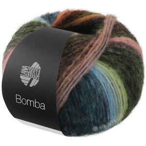 Lana Grossa BOMBA | 07-perzik/witgroen/licht groen/donker groen/grijs petrol/grijs bruin/turkoois blauw