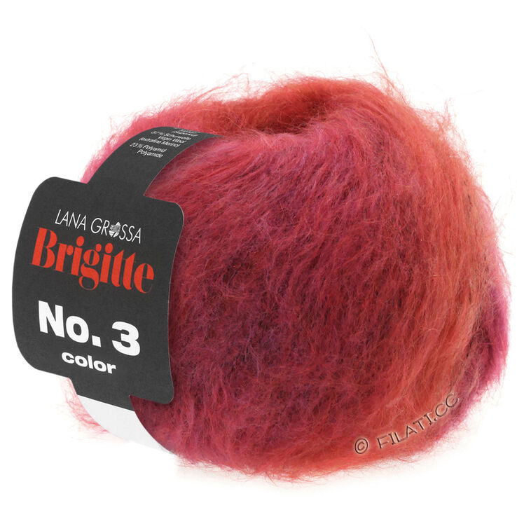 Lana Grossa BRIGITTE NO. 3 Color | 101-foksia/oranje/felroze