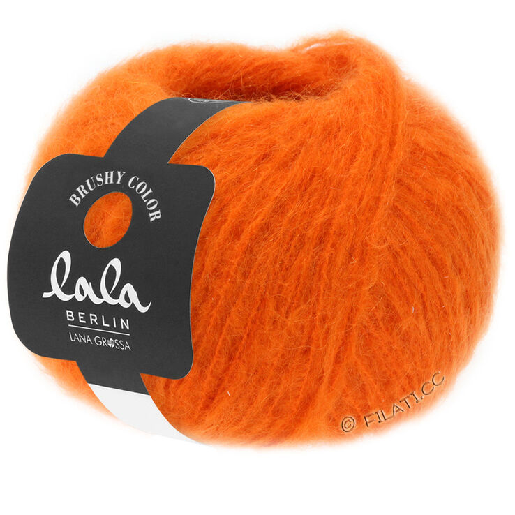 Lana Grossa BRUSHY Uni/Print (lala BERLIN) | 001-oranje