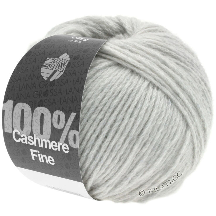 Lana Grossa 100% Cashmere Fine | 01-zilvergrijs