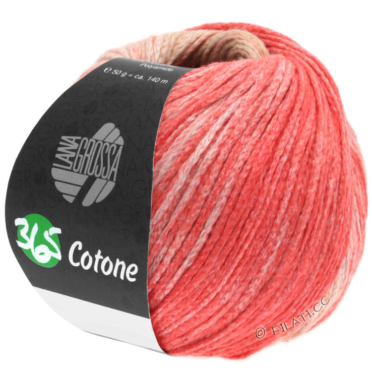 Lana Grossa 365 COTONE Dégradé | 101-beige/kameel/zalmroze/rood