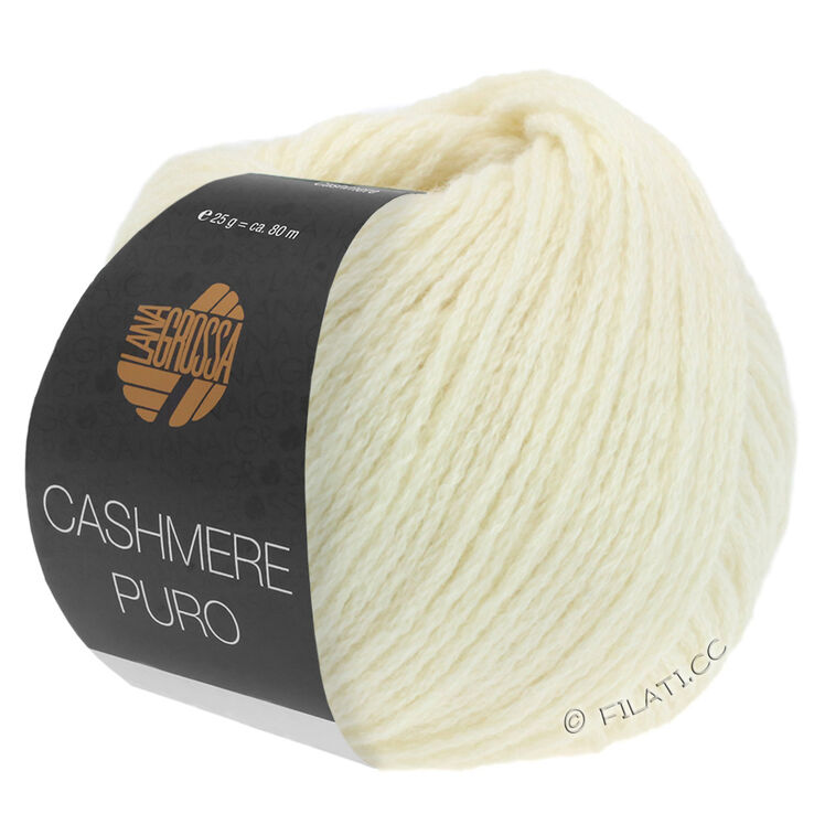 Lana Grossa CASHMERE PURO | 01-ruwe witte