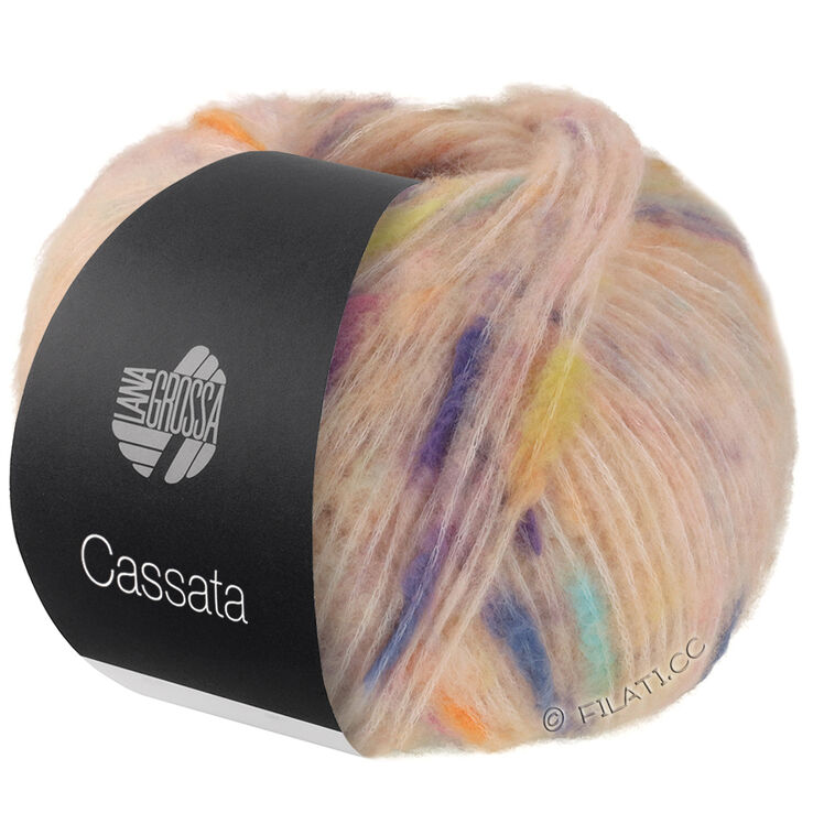 Lana Grossa CASSATA | 01-perzik/blauw/geel/oranje/sering
