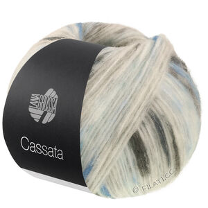 Lana Grossa CASSATA | 16-ruwe witte/staalblauw/petrol/donker grijs
