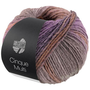 Lana Grossa CINQUE MULTI | 18-donker bruin/rozenhout/grijs/grège/antraciet/sering gemêleerd