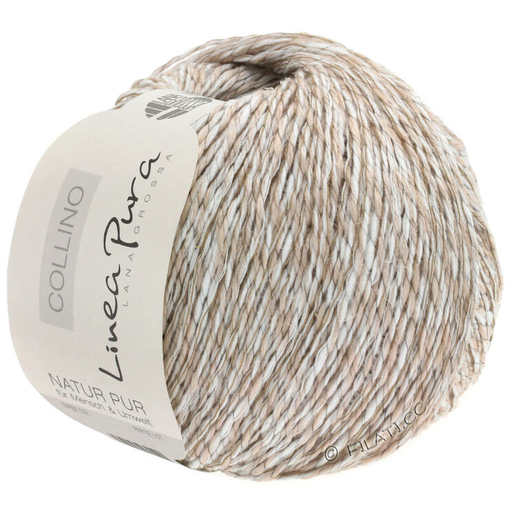 Lana Grossa COLLINO (Linea Pura) | 01-wit/beige/lichtbruin