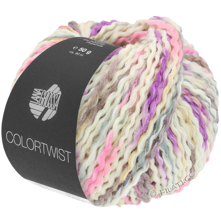 Lana Grossa COLORTWIST | 01-wit/rose/grijs/mauve