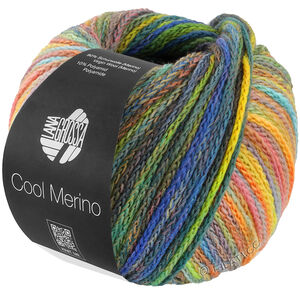 Lana Grossa COOL MERINO Color | 311-groen/geel/blauw/petrol/donker olijf/oker/sering/felroze