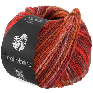 Lana Grossa COOL MERINO Color | 316-roodbruin/zalm/kameel/bourgondisch/bordeaux/papverrood/rose/grijs bruin/oranjerood
