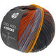 Lana Grossa COOL WOOL 4 SOCKS PRINT II | 7794-grijs groen/grijs bruin/geeloranje/grijs paars/roest/donker grijs