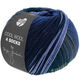 Lana Grossa COOL WOOL 4 SOCKS PRINT II | 7795-staalblauw/licht grijs/inkt blauw/nacht blauw/blauw violet/grijs
